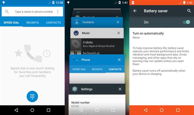 Một số giao diện khác trên Xperia L