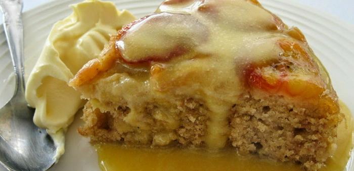 Cách làm bánh pudding chuối bằng nồi cơm điện > Bánh pudding chuối sốt caramel cực kì thơm ngon