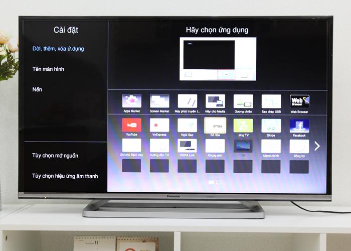 Những điều bạn cần biết về My Home Screen trên Smart tivi Panasonic > Dời vị trí, thêm hoặc xóa ứng dụng