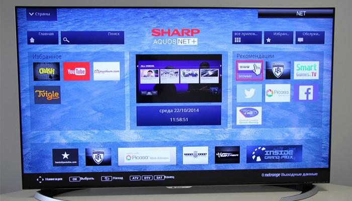 What is AQUOS Net on Sharp TVs?
