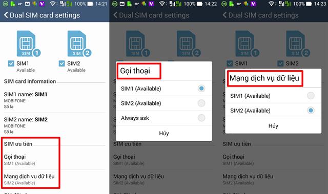 Chuyển đổi SIM ưu tiên