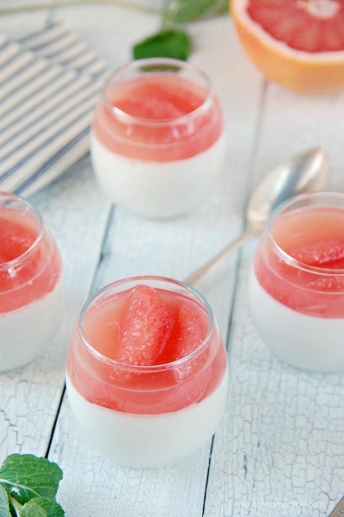 Bước 2 Làm Panna Cotta Panna Cotta dừa bưởi