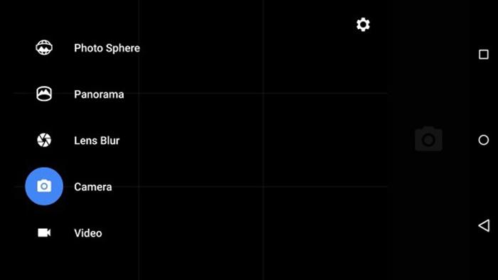Giao diện thân thiện của Camera Nexus 6