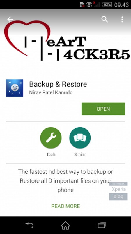 Ứng dụng Back up & restore bị hack