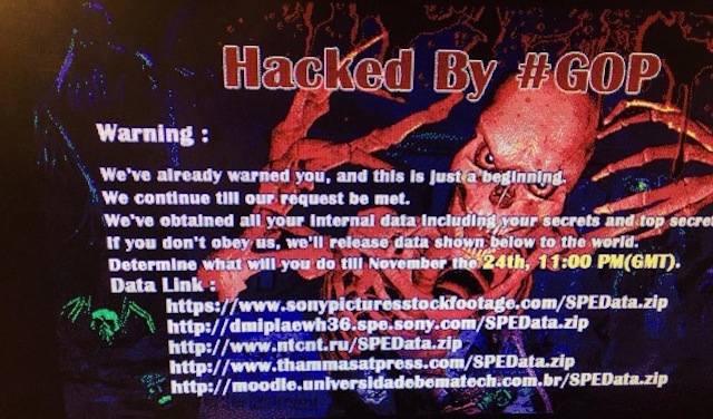 Ảnh chụp màn hình máy chủ Sony bị hack