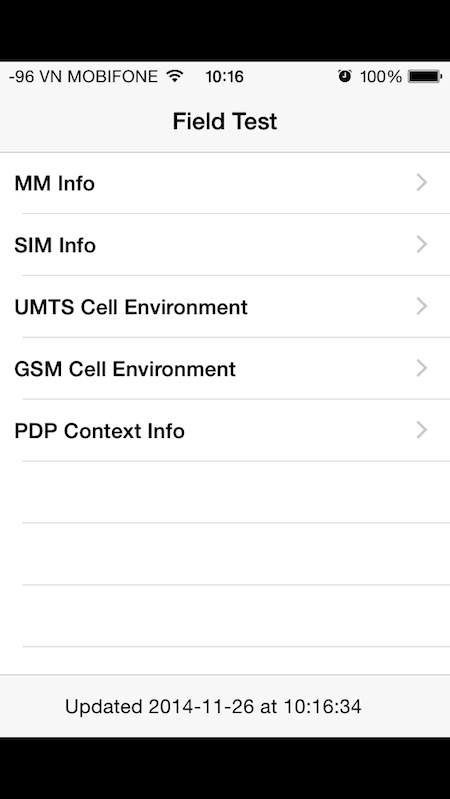Sức mạnh của mạng MobiFone tại TP.Hồ Chí Minh vào khoảng -96