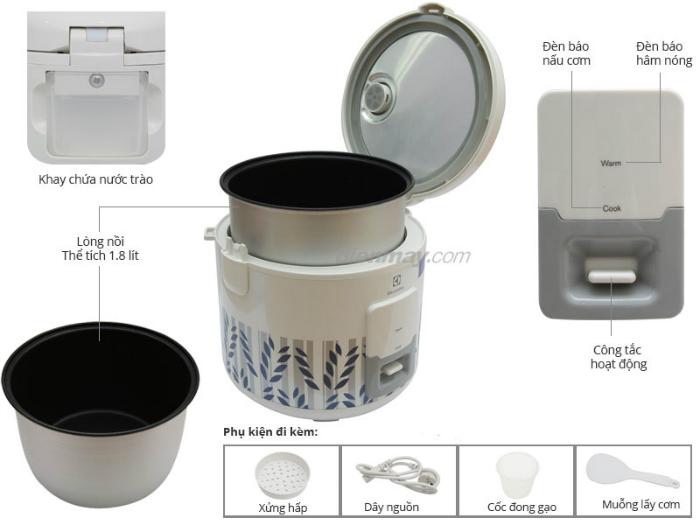 Nồi cơm nắp gài Electrolux ERC2100B