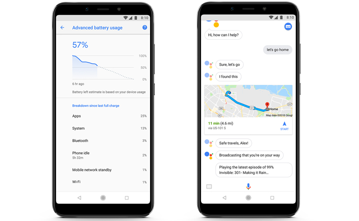Pin và trợ lý ảo Google - Android One