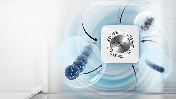 Tính năng Active Fresh Keeper làm sạch không khí, giữ tủ lạnh luôn sạch sẽ và vệ sinh