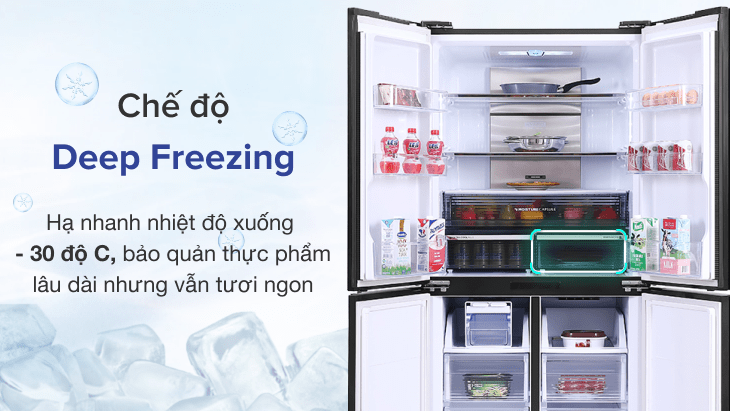 Các công nghệ nổi bật trên tủ lạnh Sharp > Deep Freezing
