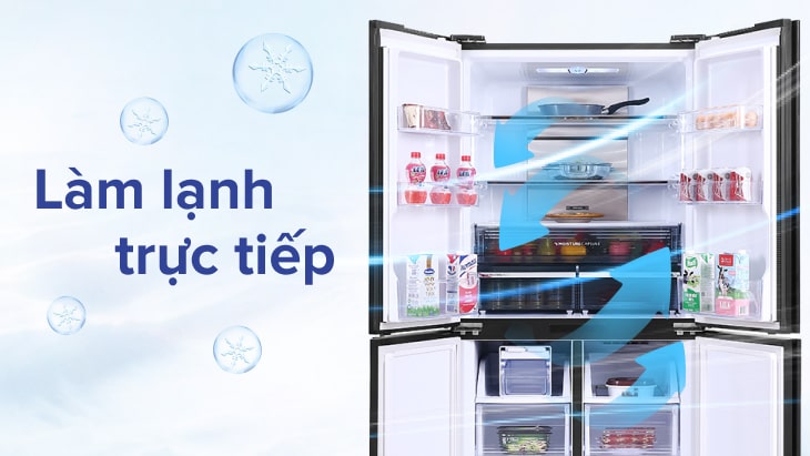 Các công nghệ nổi bật trên tủ lạnh Sharp > Làm lạnh trực tiếp