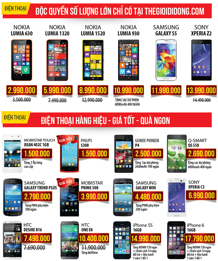 Trảng Bom điện thoại giá sốc