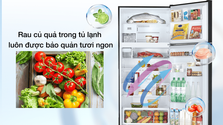 Rau củ quả trong tủ lạnh luôn được bảo quản tươi ngon