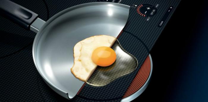 Với mặt bếp sạch, bạn có thể rán trứng mà không cần chảo