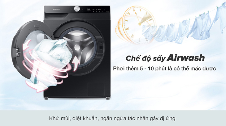 Công nghệ giặt Air Wash: Khử mùi & kháng khuẩn