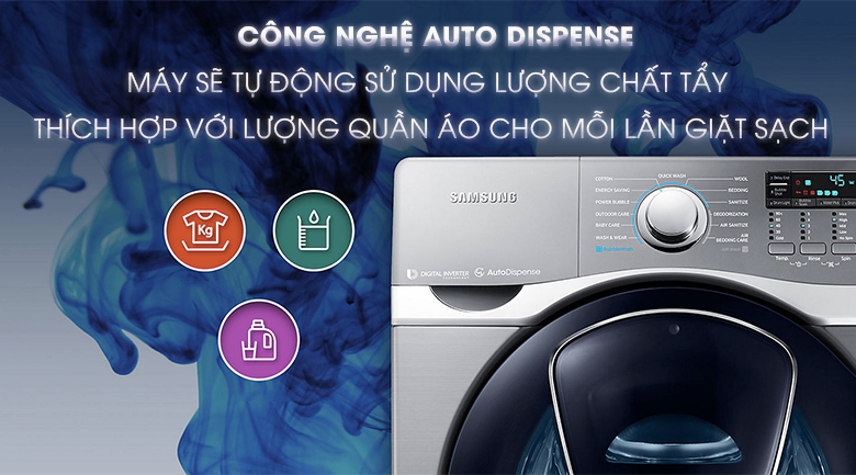Công nghệ Auto Dispense: Tự động chiết rót chất tẩy và nước xả