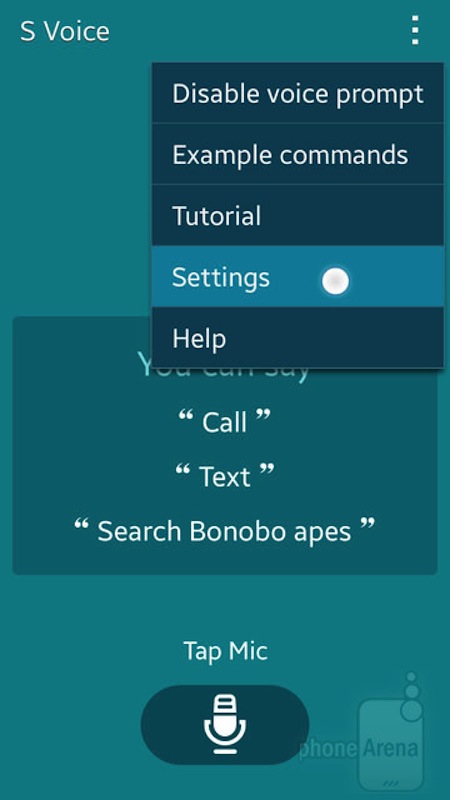 Bật màn hình S-Voice lên