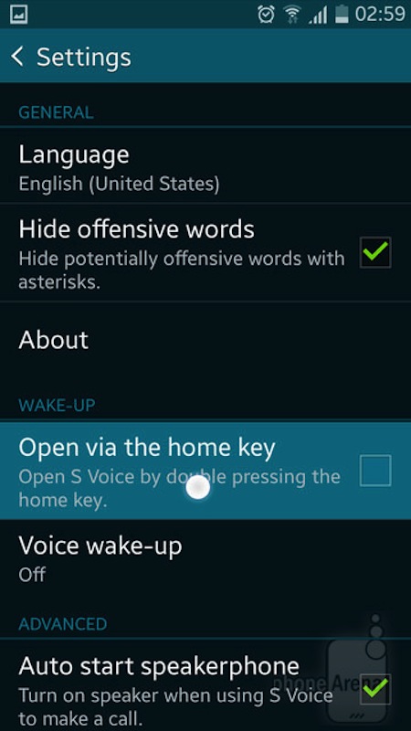Bỏ tuỳ chọn khởi động S-Voice bằng phím Home