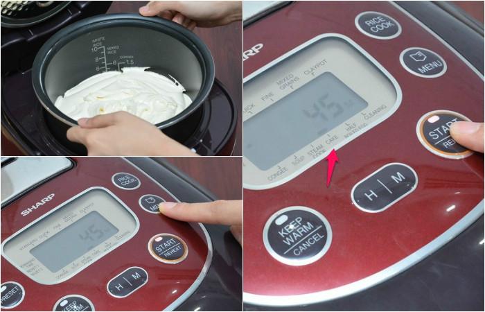 Cách làm bánh bằng nồi cơm điện tử