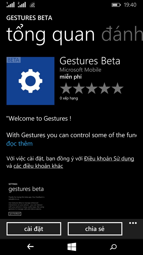 gestures beta
