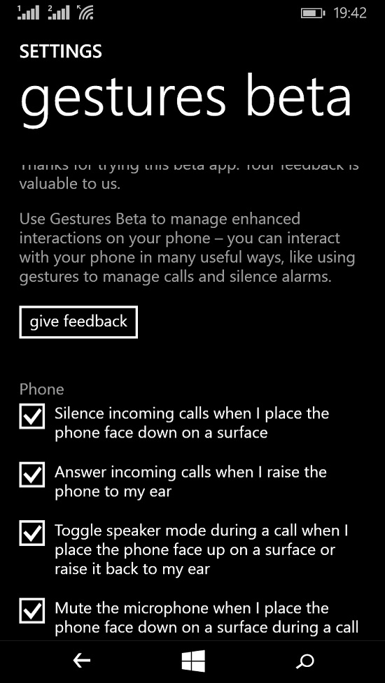 gestures beta