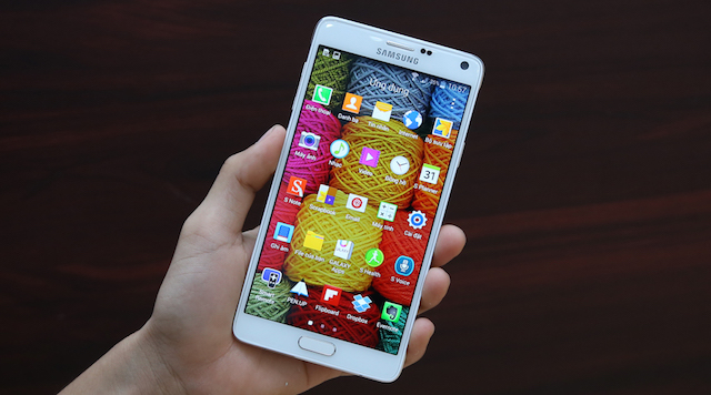 Galaxy Note 4 có màn hình tuyệt vời