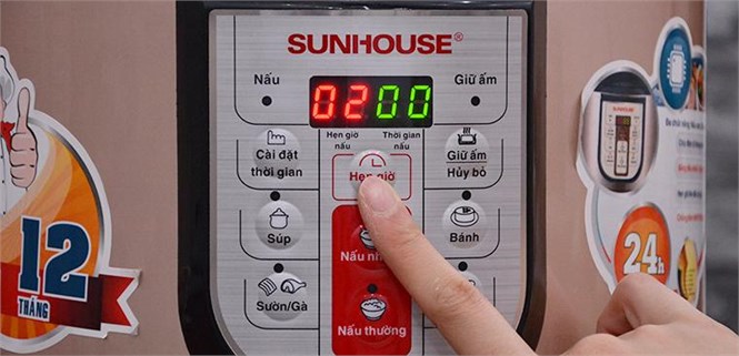 Hướng dẫn cách sử dụng chức năng hẹn giờ nấu của nồi áp suất điện tử