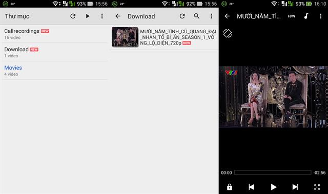 Giao diện chính trên MX Player