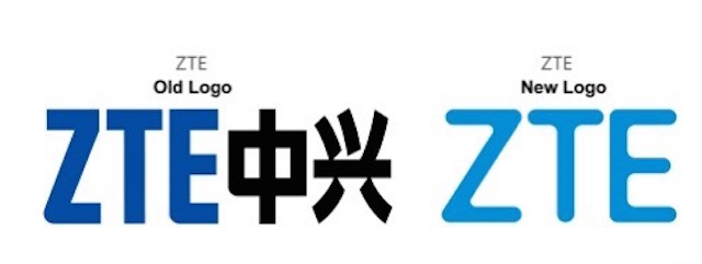 Logo cũ và mới của ZTE