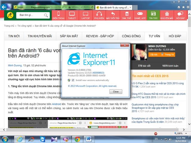 Khi Windows 10 lên ngôi, trình duyệt Internet Explorer sẽ hết thời?