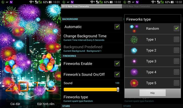 Các phần thiết đặt 2015 New Year Fireworks