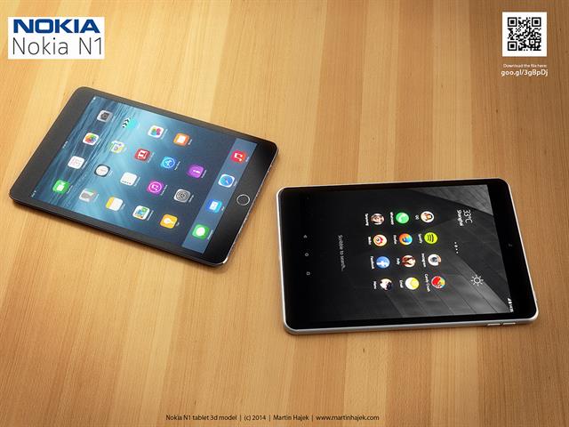 Nokia N1 bên cạnh iPad Mini 3
