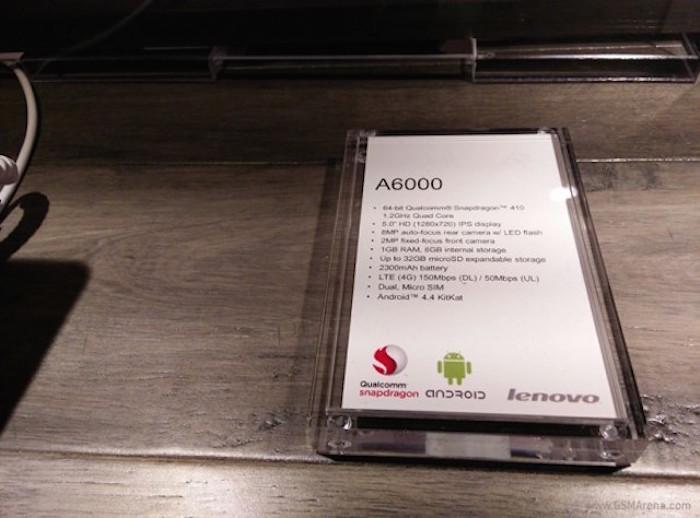Lenovo tiếp tục công bố A6000 chính thức khép lại CES 2015 > Thông số máy