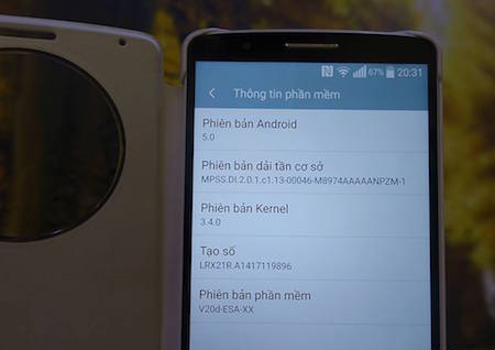 Quá trình cập nhật Android 5.0 cho LG G3 hoàn tất