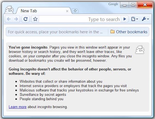 Chế độ ẩn danh Incognito