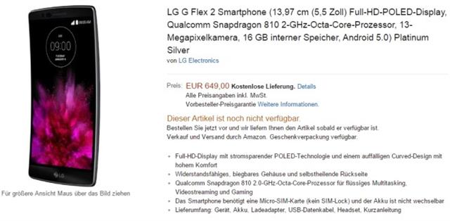 Giá LG G Flex 2 khá cao