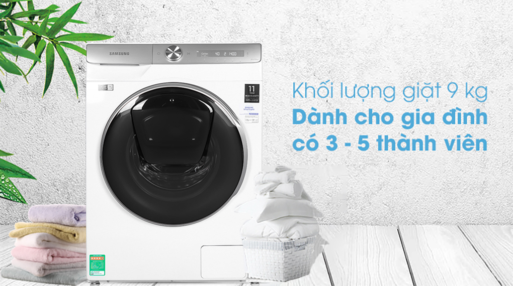 Máy giặt Samsung Inverter 9 Kg WW90TP54DSH/SV phù hợp cho gia đình từ 3 - 5 người dùng