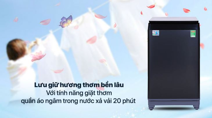 Lưu giữ hương thơm bền lâu nhờ tính năng giặt thơm