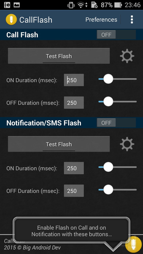 Call Flash: Alert on Call-SMS