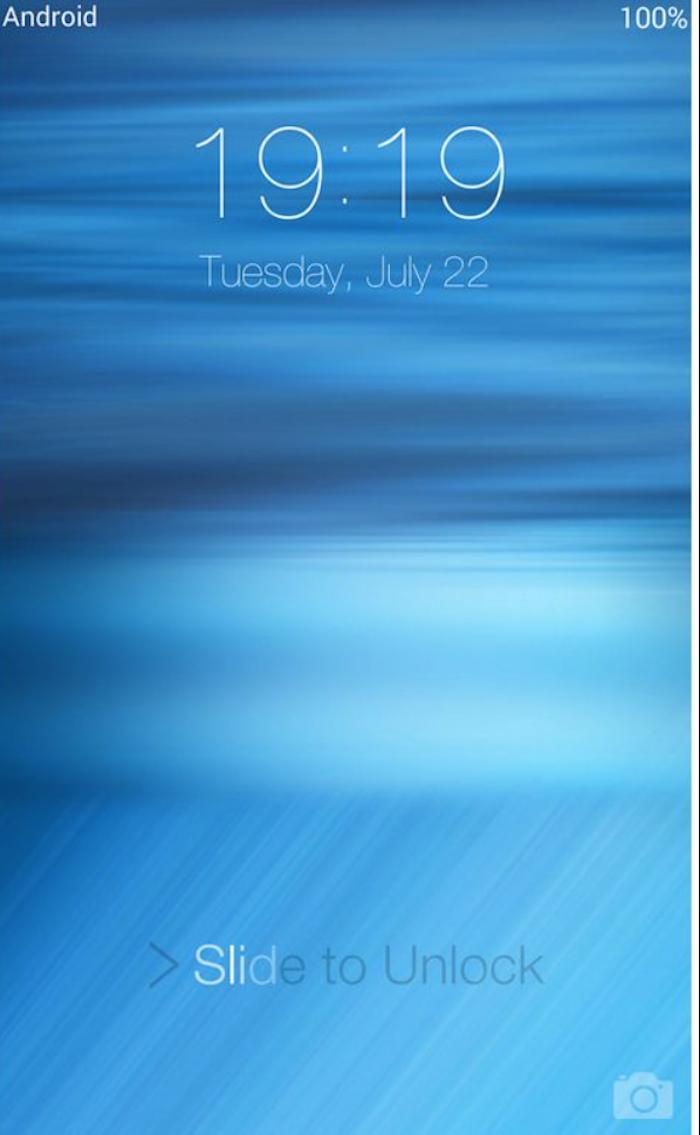 Giao diện tuyệt đẹp cho Android với phong cách iOS > OS 8 Lock Screen