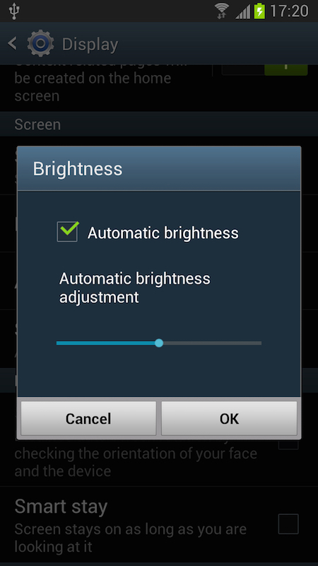 Giảm cường độ sáng màn hình