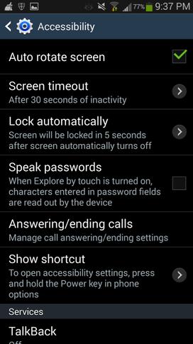 Thủ thuật Galaxy Core 2 - Cài thời gian chờ màn hình trên