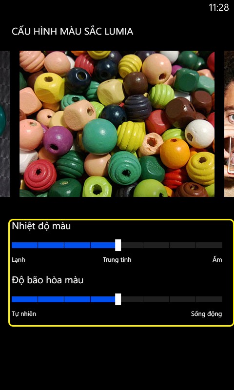 tips nokia lumia 525 chinh nhiet mau