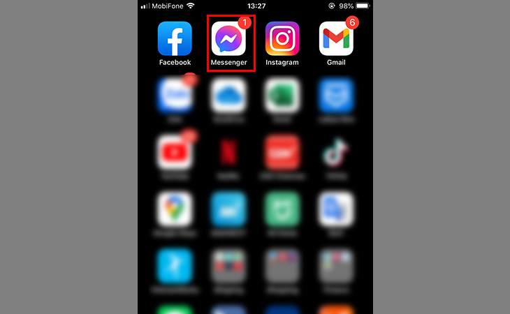 Vào ứng dụng Messenger