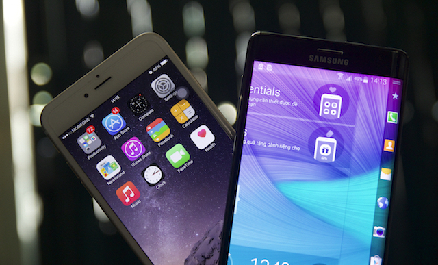 Galaxy Note Edge và iPhone 6 Plus