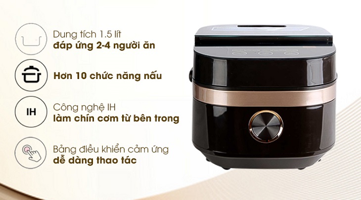 Nồi cơm điện cao tần Midea 1.5 lít MB-HS4008