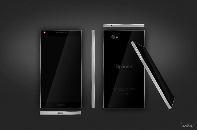 Còn theo concept do bạn duongptcd cũng thuộc diễn đàn tinhte cung cấp thì Bphone cũng có kiểu dáng khá mạnh mẽ với các góc cạnh vuông vức và viền màn hình quá mỏng.