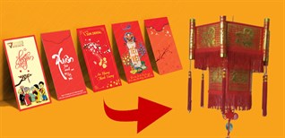 Cách làm lồng đèn từ phong bao lì xì xinh xắn cực đơn giản