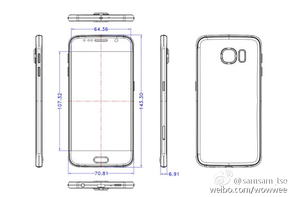 Sơ đồ thiết kế của Galaxy S6