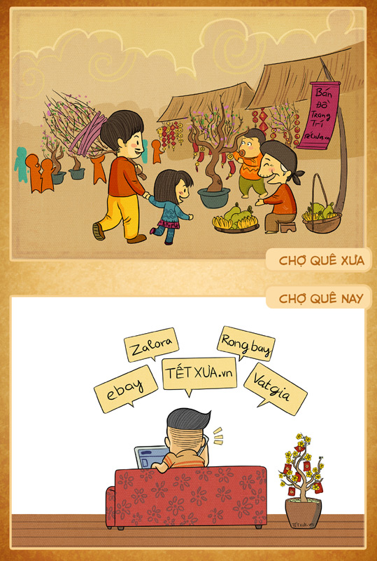 Phiên chợ ngày Xuân